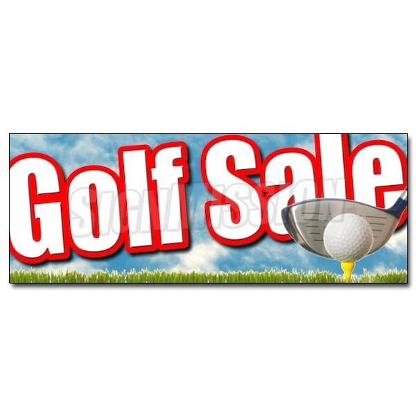Safety Sign, 48 in Height, Vinyl, 18 in Length, Golf